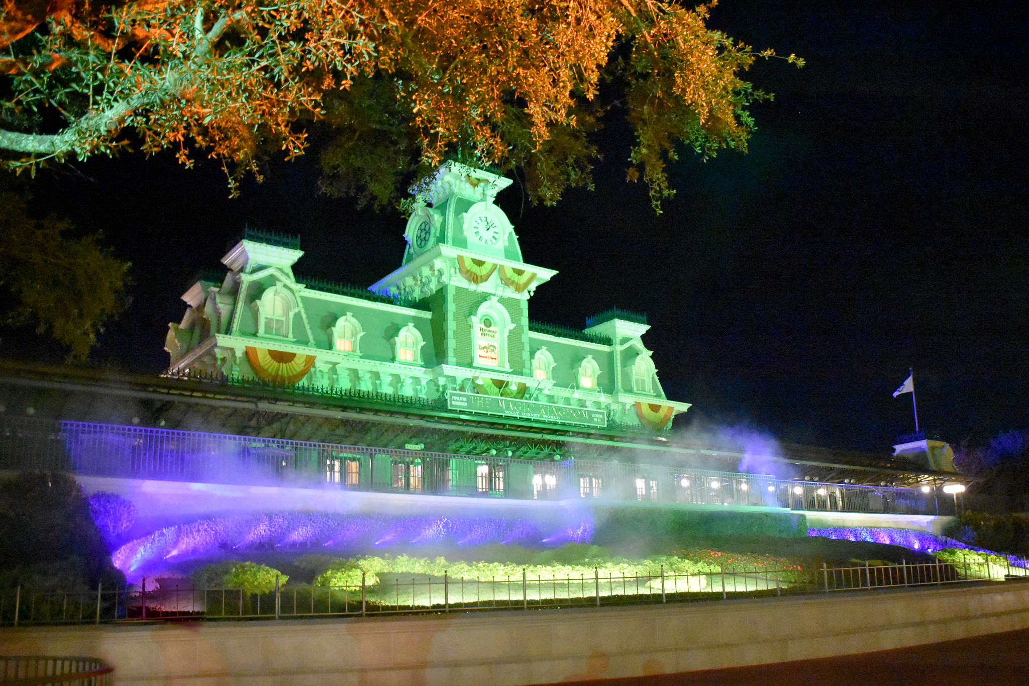 Magic Kingdom Train Station during Mickey's Not So Scary Halloween Party