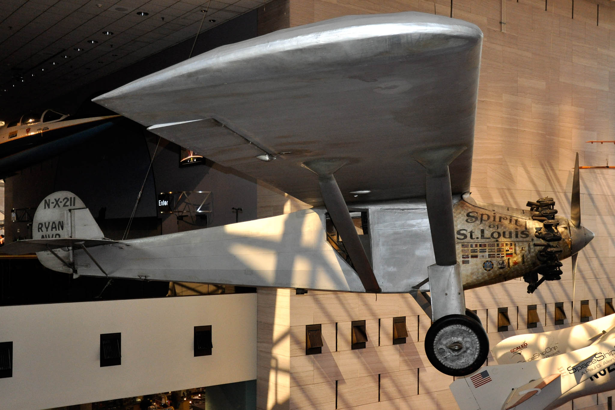 Spirit of St Louis at the Air & Space Museum Washington DC with Kids