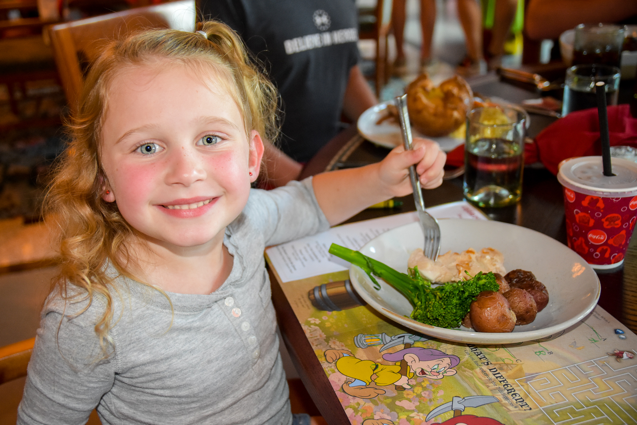 Kids grilled chicken at Storybook Dining