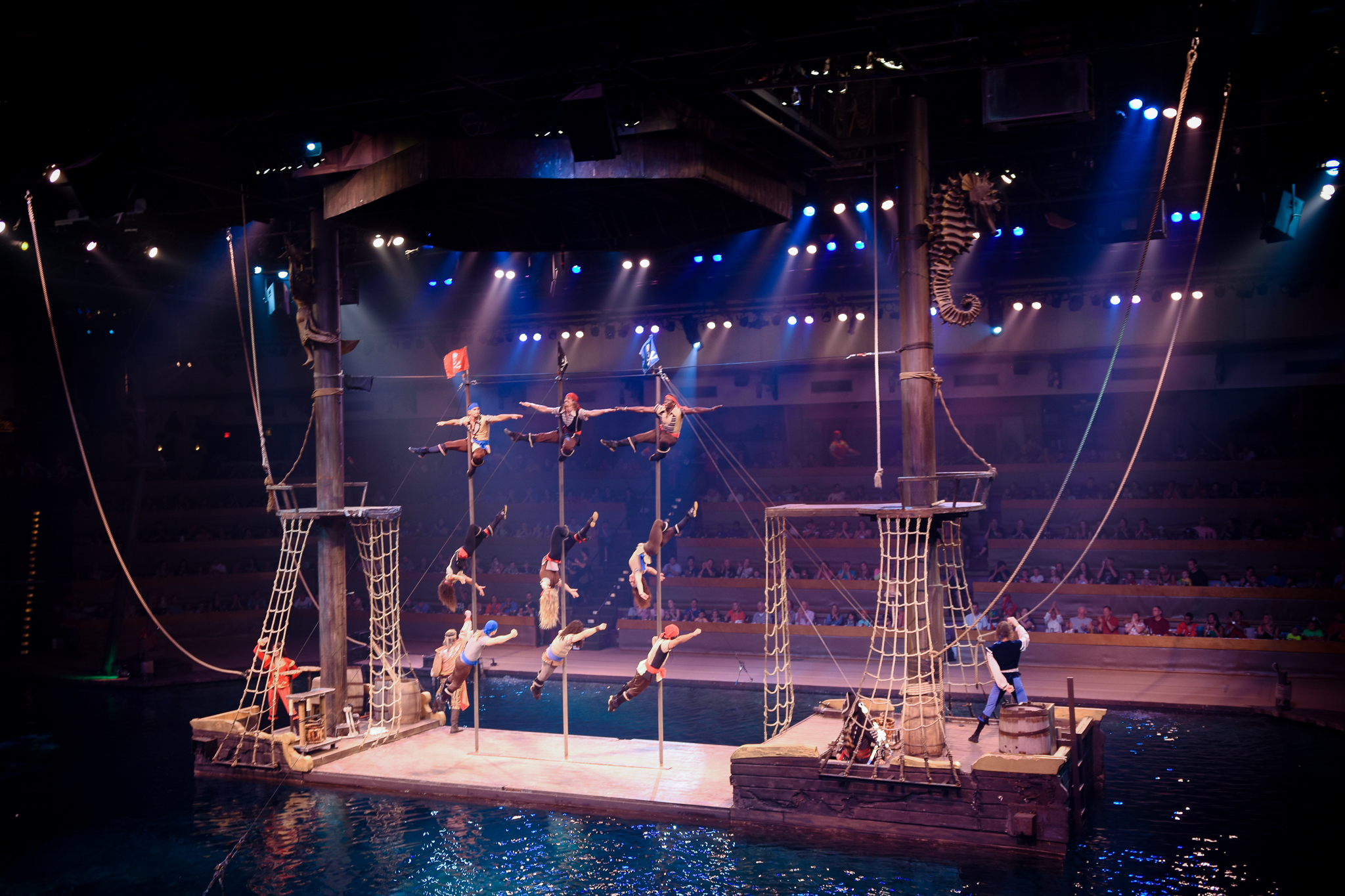 Pirates Voyage dinner show- acrobatics