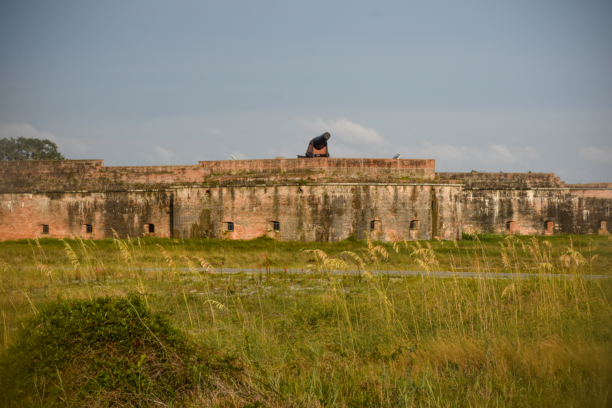 Cannon sitting atop Fort Pickens