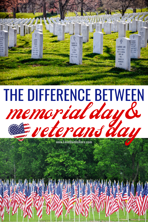 difference between memorial day and veterans day