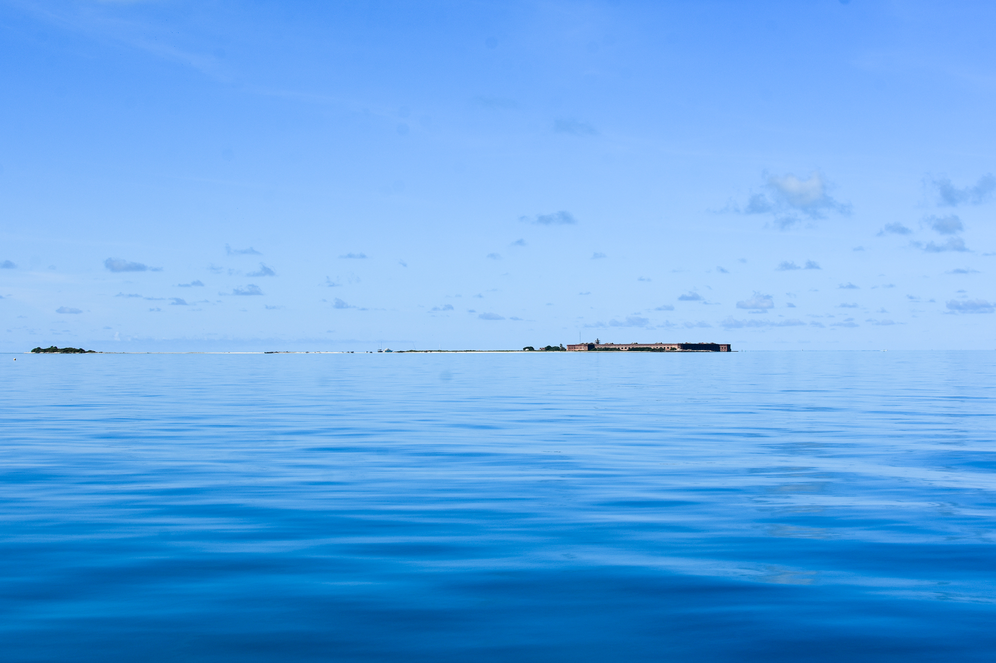 Fort Jefferson in the blue waters of the Gulf of Mexico