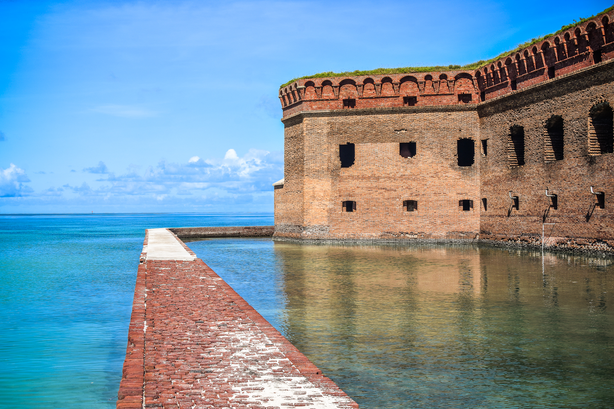 Moat wall Fort Jefferson Dry Tortugas National Park