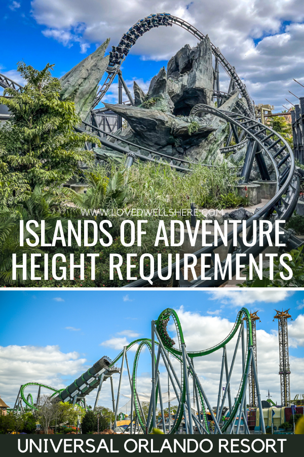 pin image for Islands of Adventure Height Requirements
