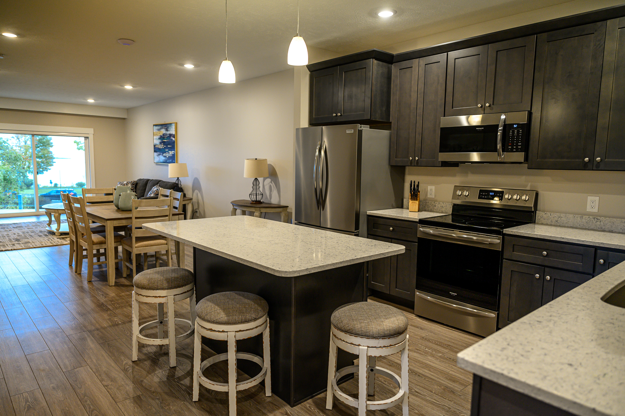 539 Bay Street luxury condo rental kitchen and living