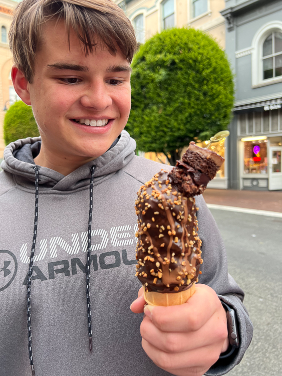 ice cream cone at Chocolat Favoris